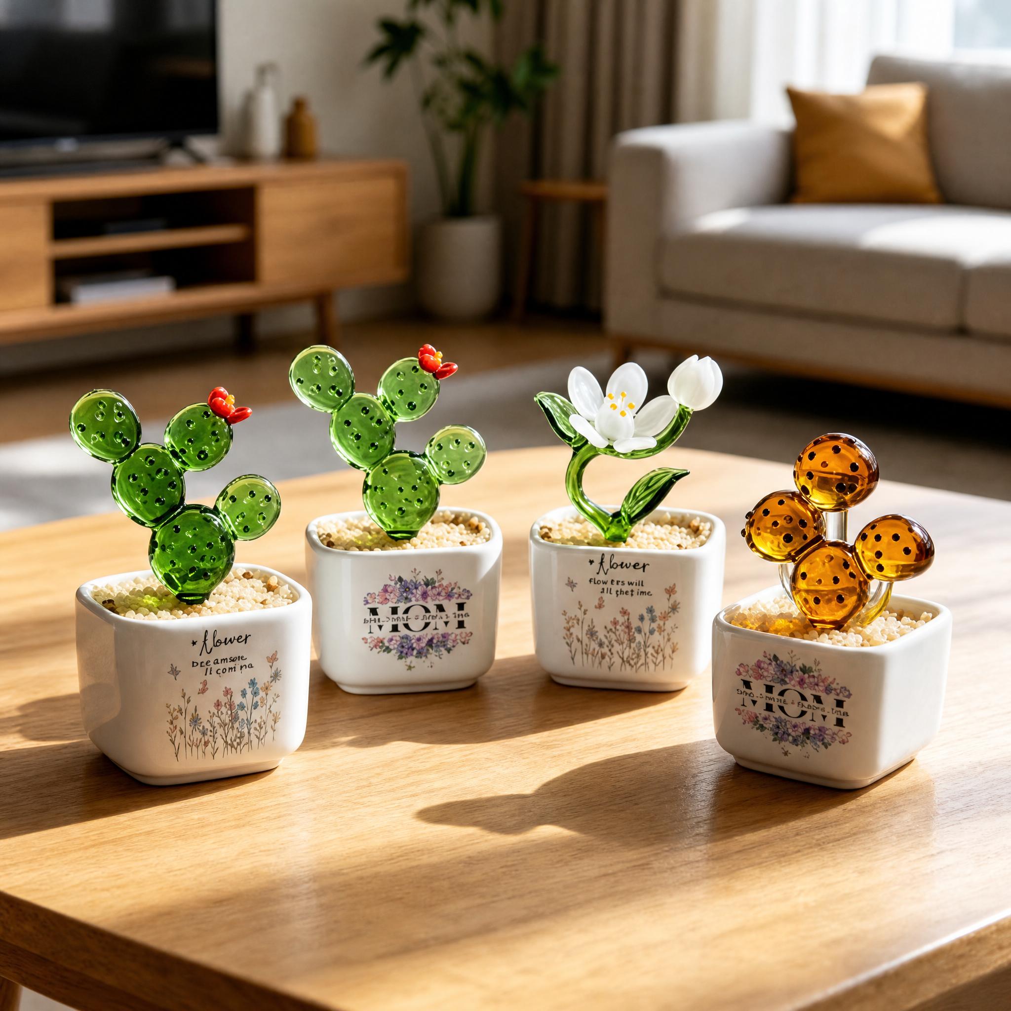 Custom Glass Flower Pot – Personalized Decorative Planter