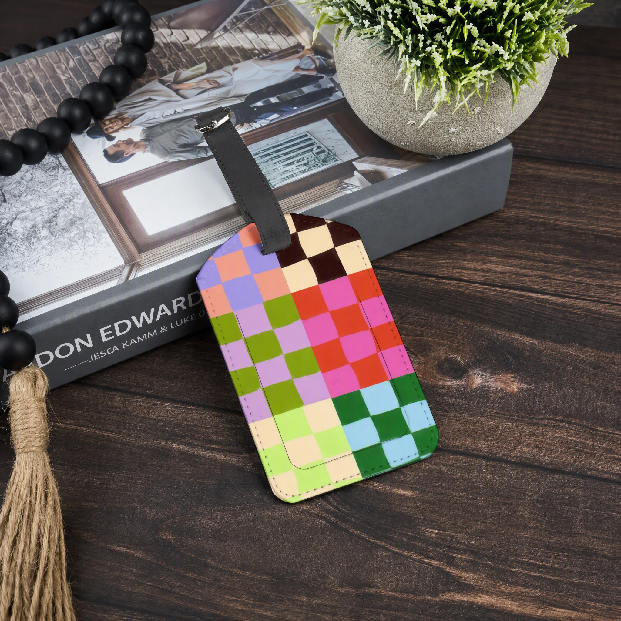Custom Double-Sided Luggage Tag – Personalized PU Leather Suitcase Tag