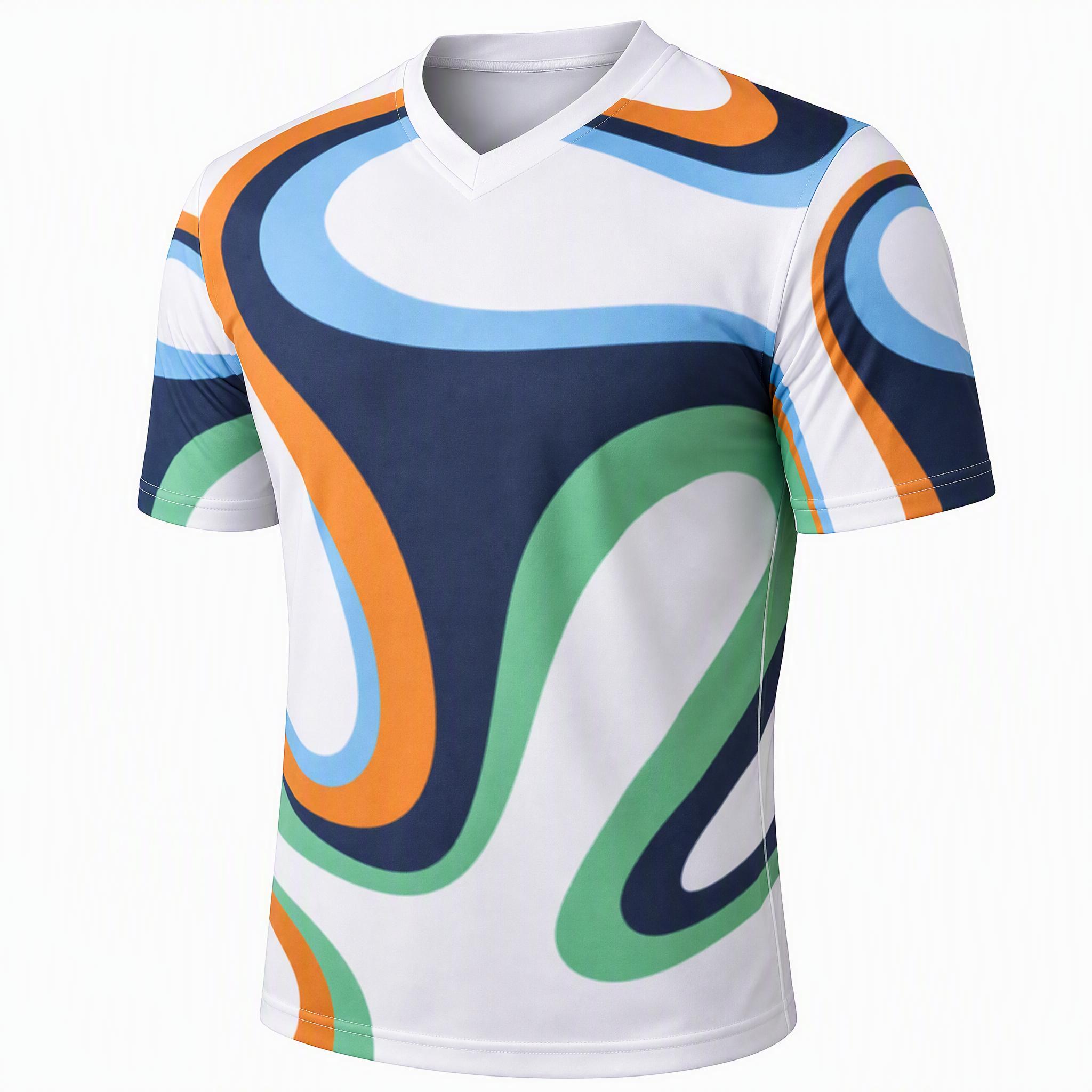 Custom V-Neck Football Jersey – Personalized Heat-Transfer Sports Shirt