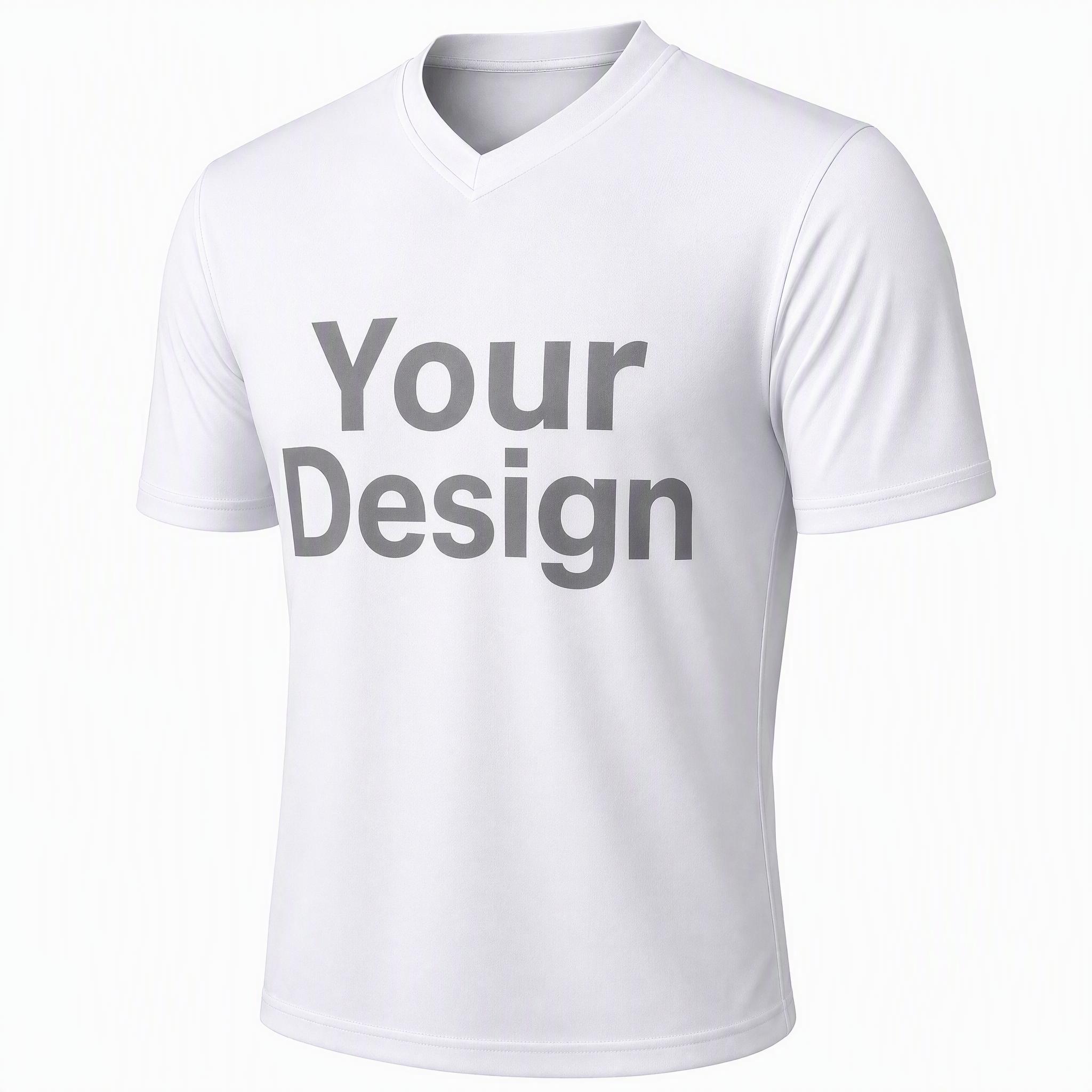 Custom V-Neck Football Jersey – Personalized Heat-Transfer Sports Shirt