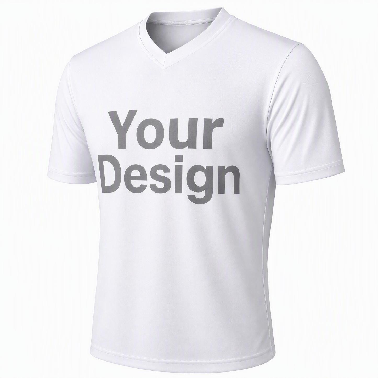 Custom V-Neck Football Jersey – Personalized Heat-Transfer Sports Shirt