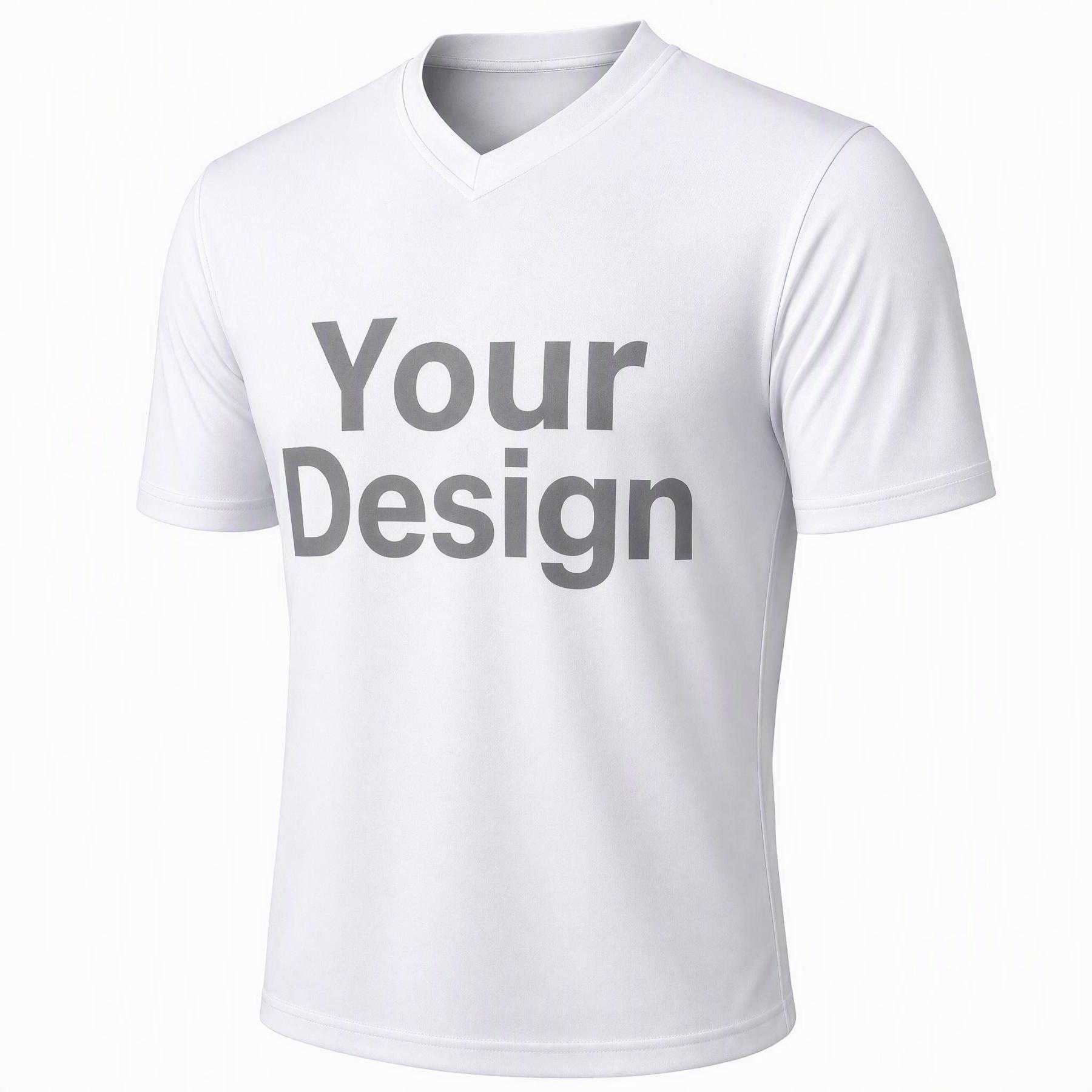 Custom V-Neck Football Jersey – Personalized Heat-Transfer Sports Shirt