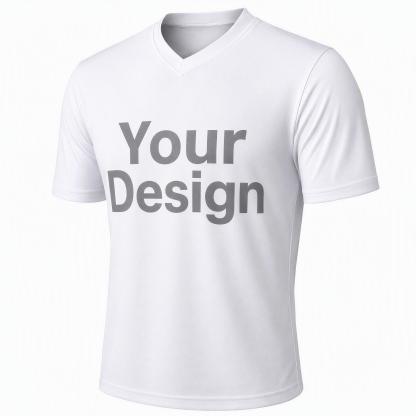 Custom V-Neck Football Jersey – Personalized Heat-Transfer Sports Shirt