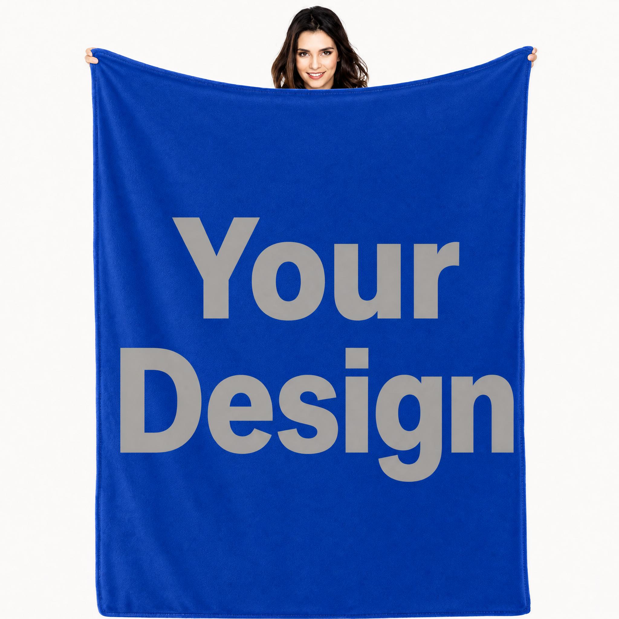Custom 280g 60" × 80" Flannel Blanket – Personalized Photo Blanket