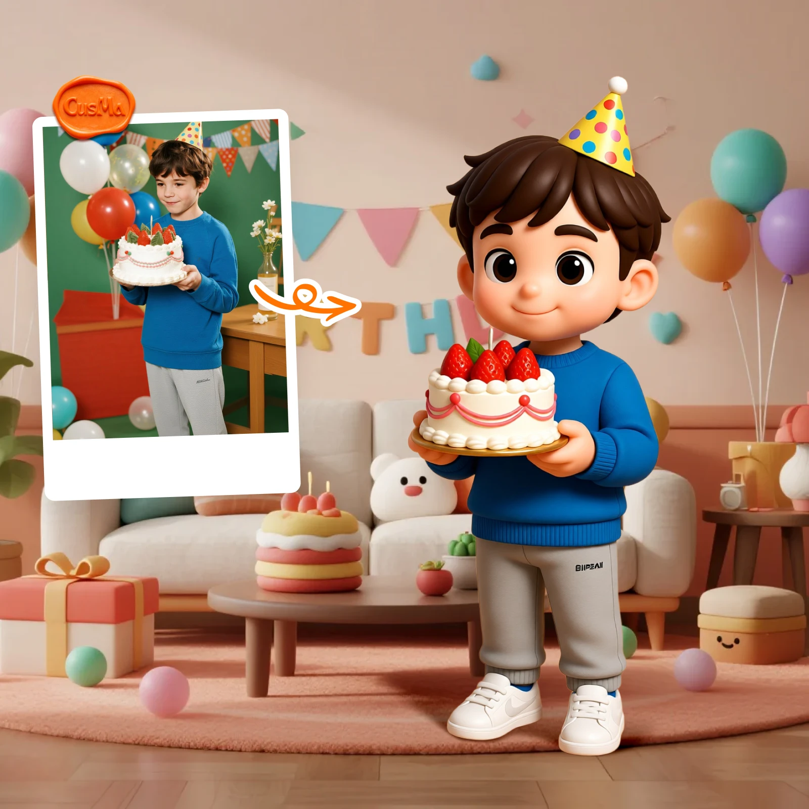 Customized 3D figure for birthday