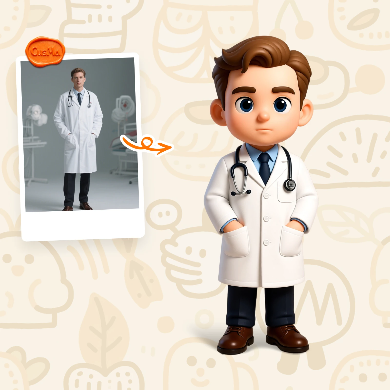 Customized 3D figure for doctor