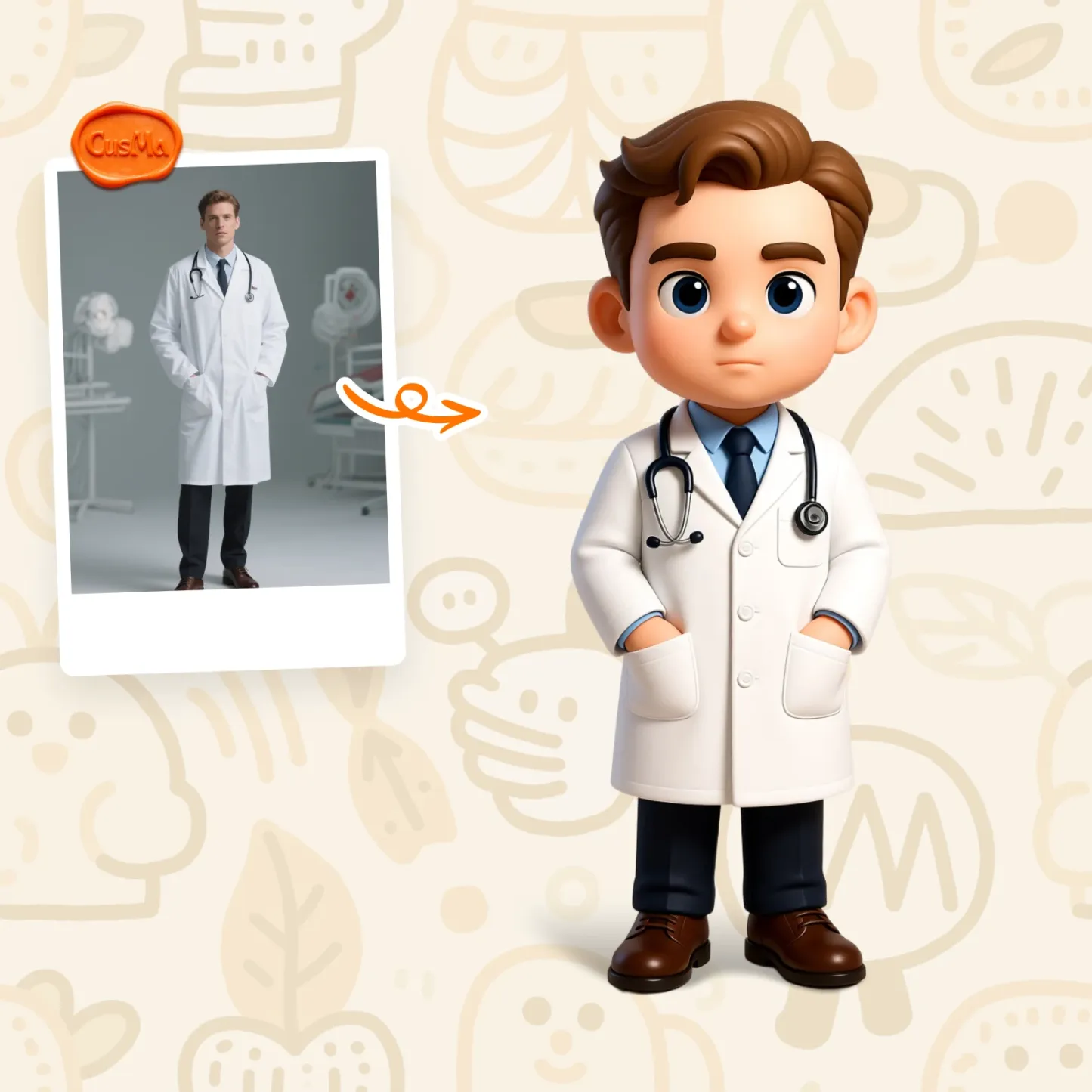 Customized 3D figure for doctor