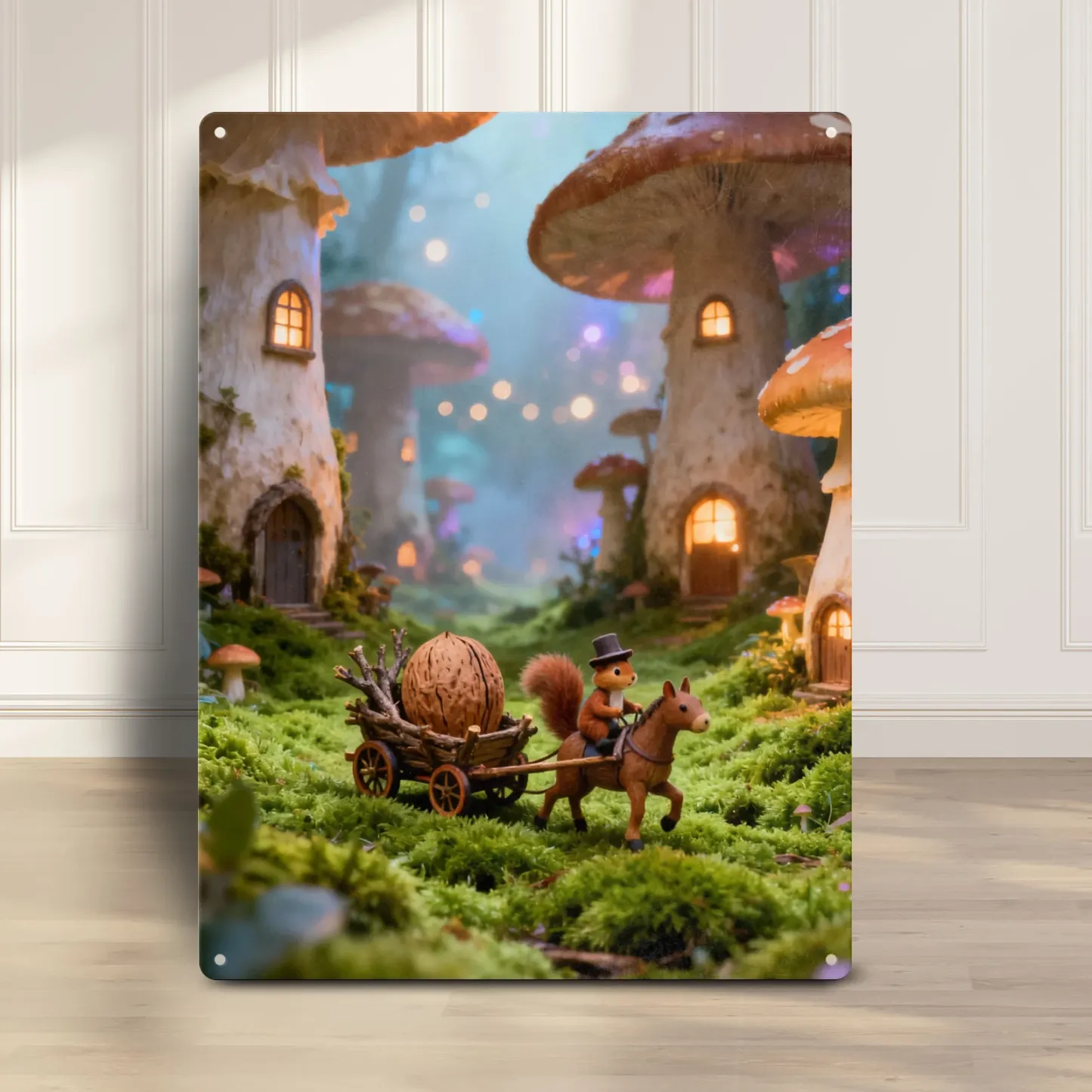 - Vintage Aluminum Metal Painting, Rustic Wall Hanging Art for Farmhouse Kitchen Office, Unique Handmade Home Accent