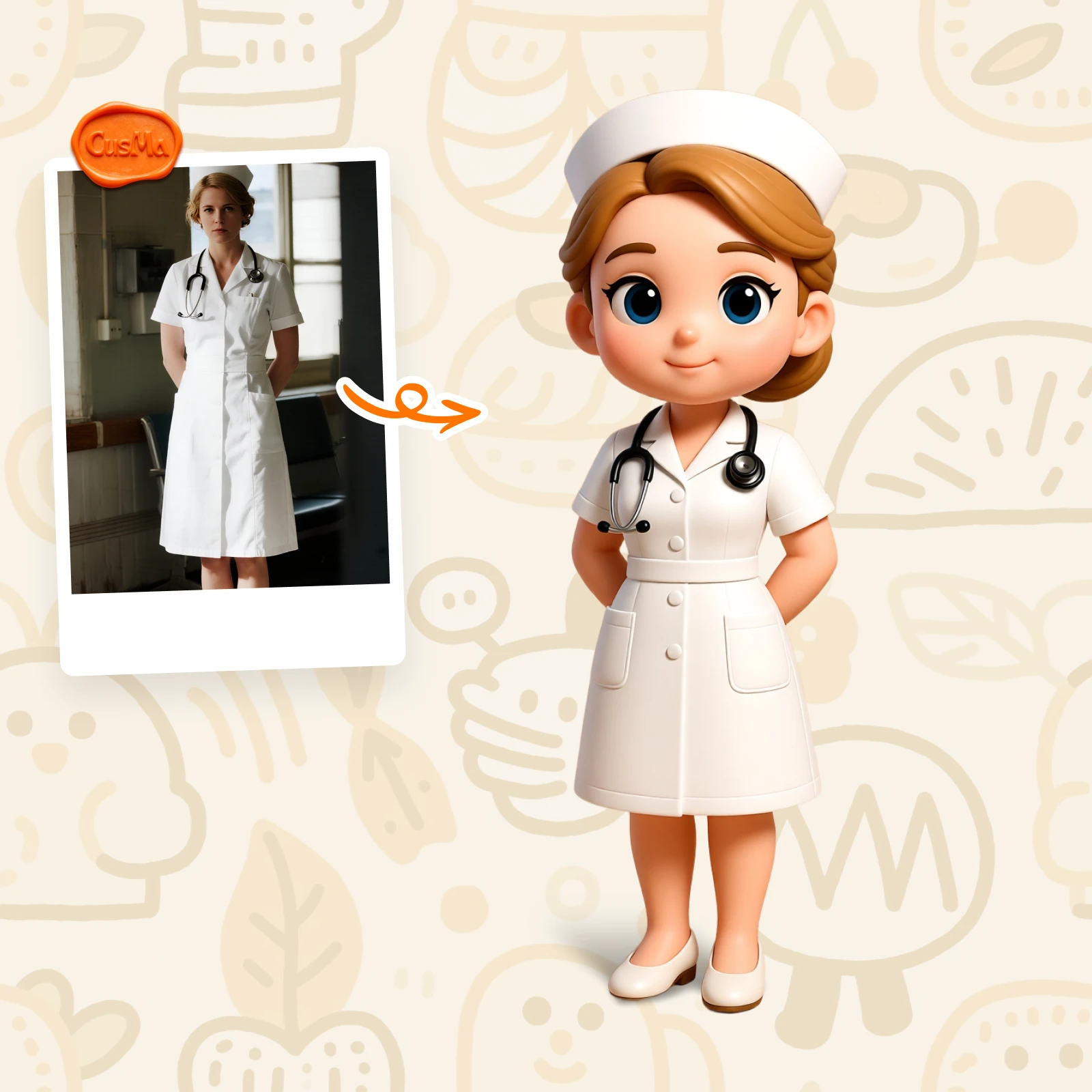 Customized 3D figure for nurse