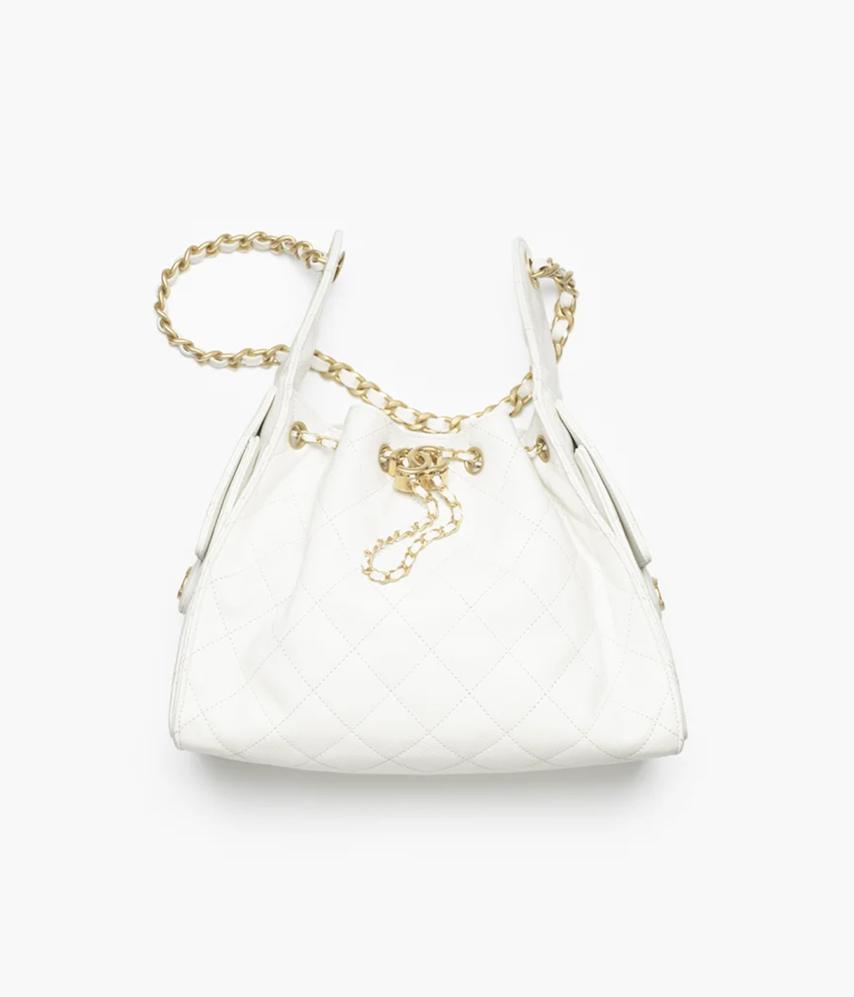 CHANEL 25 スモール ハンドバッグ/ ホワイト