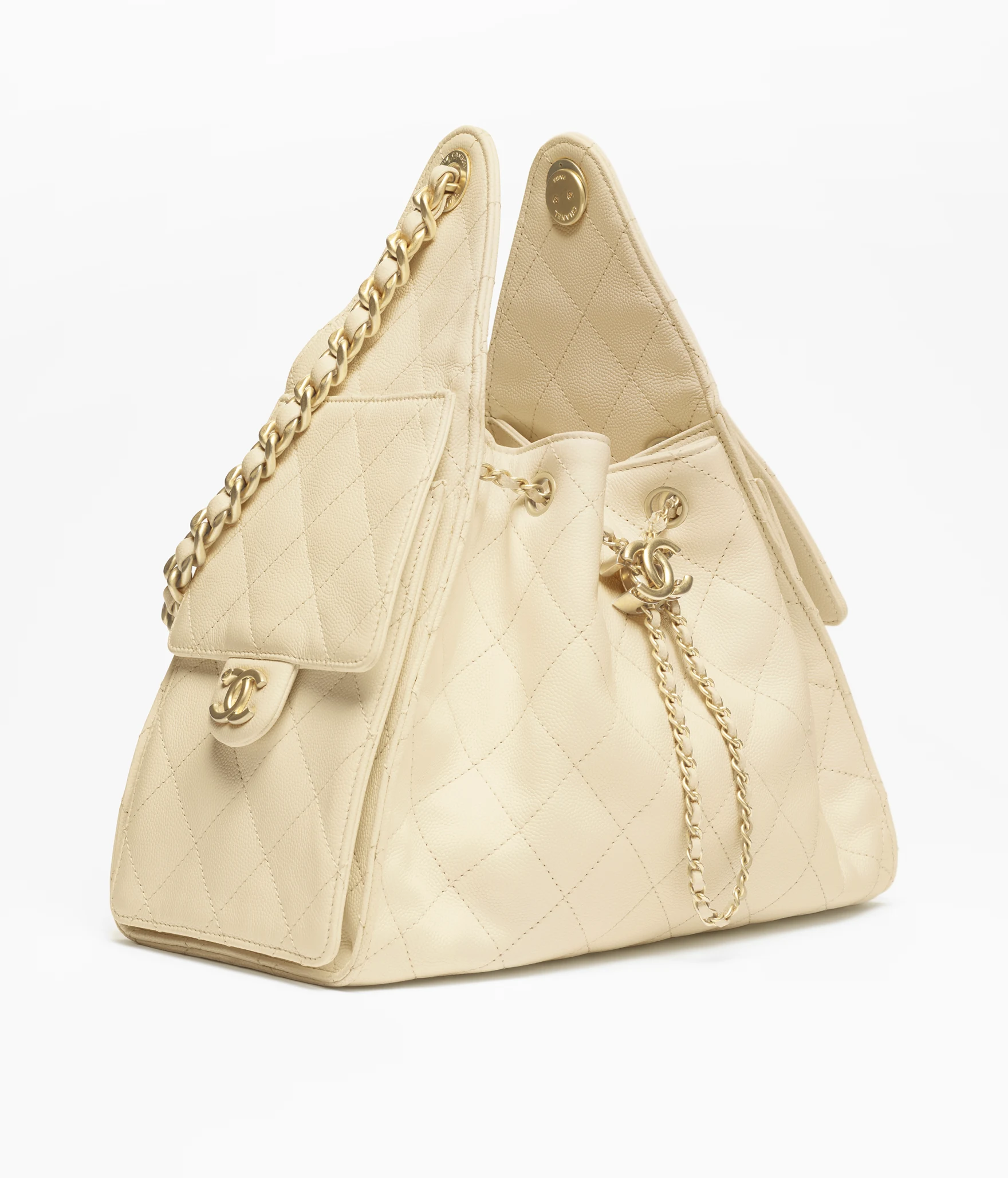 CHANEL 25 スモール ハンドバッグ/  ベージュ