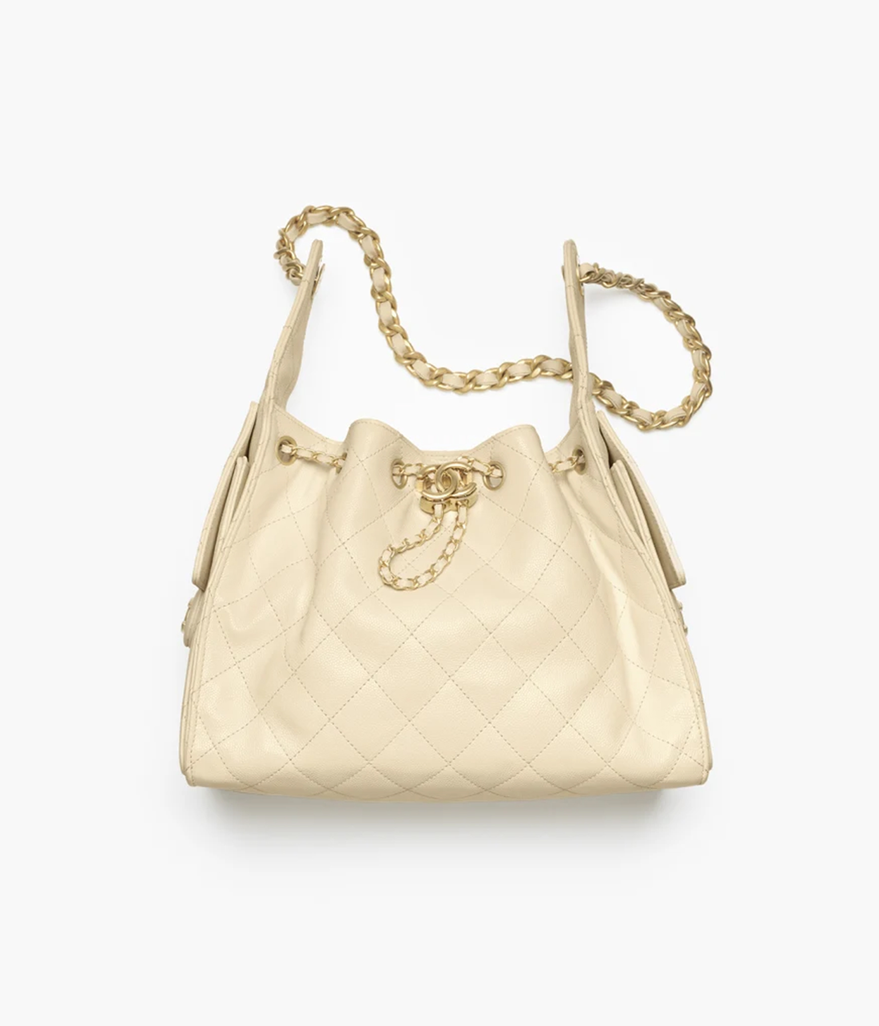 CHANEL 25 スモール ハンドバッグ/  ベージュ
