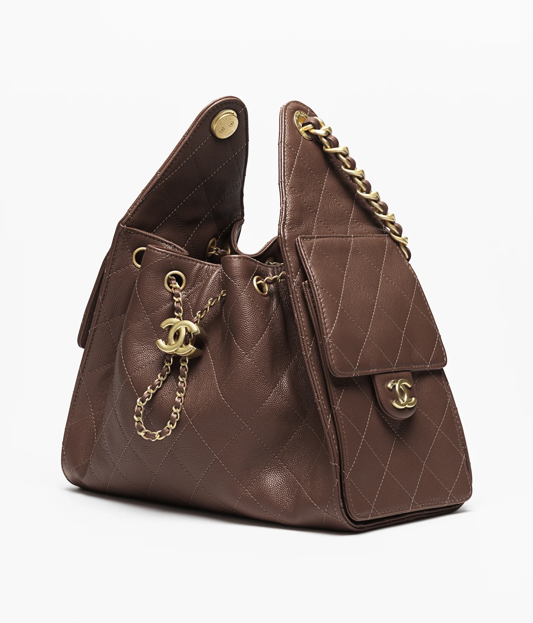 CHANEL 25 スモール ハンドバッグ/   ブラウン