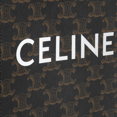 Celineミニ バーティカル トリオンフ キャンバス CELINE カバ / キャンバス & プリント入りカーフスキン タン