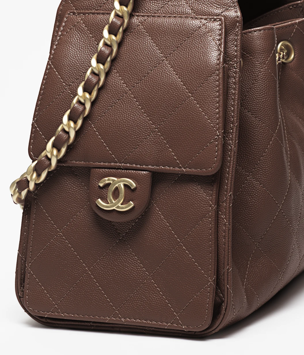 CHANEL 25 スモール ハンドバッグ/   ブラウン