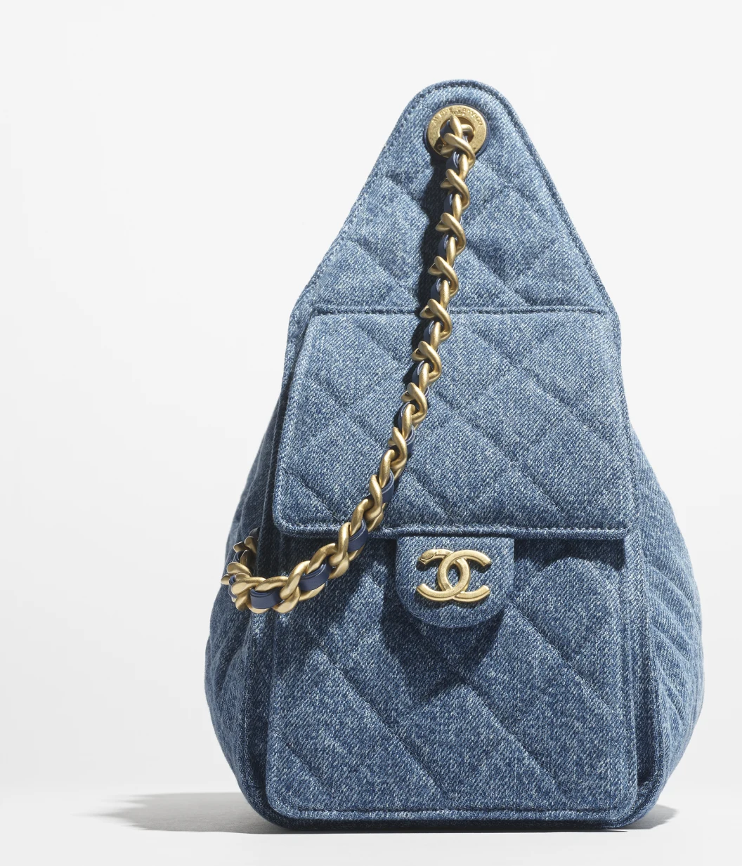 CHANEL 25 スモール ハンドバッグ/ ウォッシュド デニム  ブルー