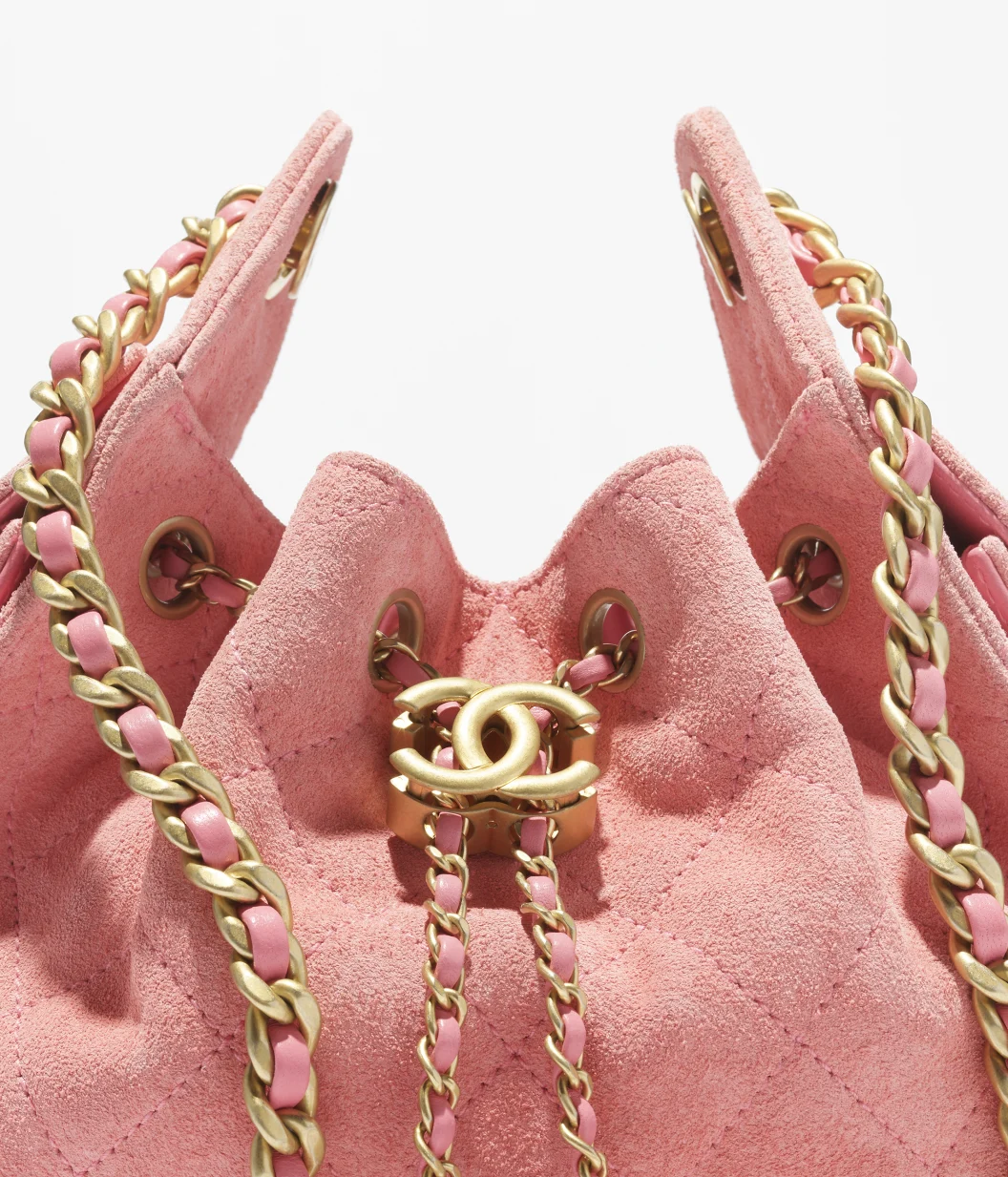 CHANEL 25 ミニ ハンドバッグ / スエード カーフスキン  ピンク