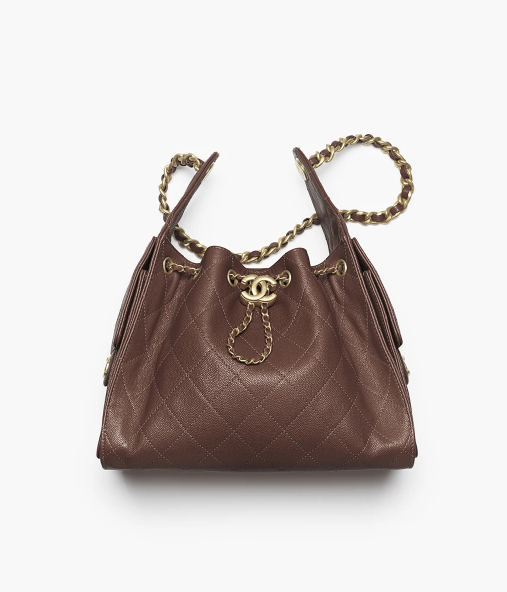 CHANEL 25 スモール ハンドバッグ/   ブラウン