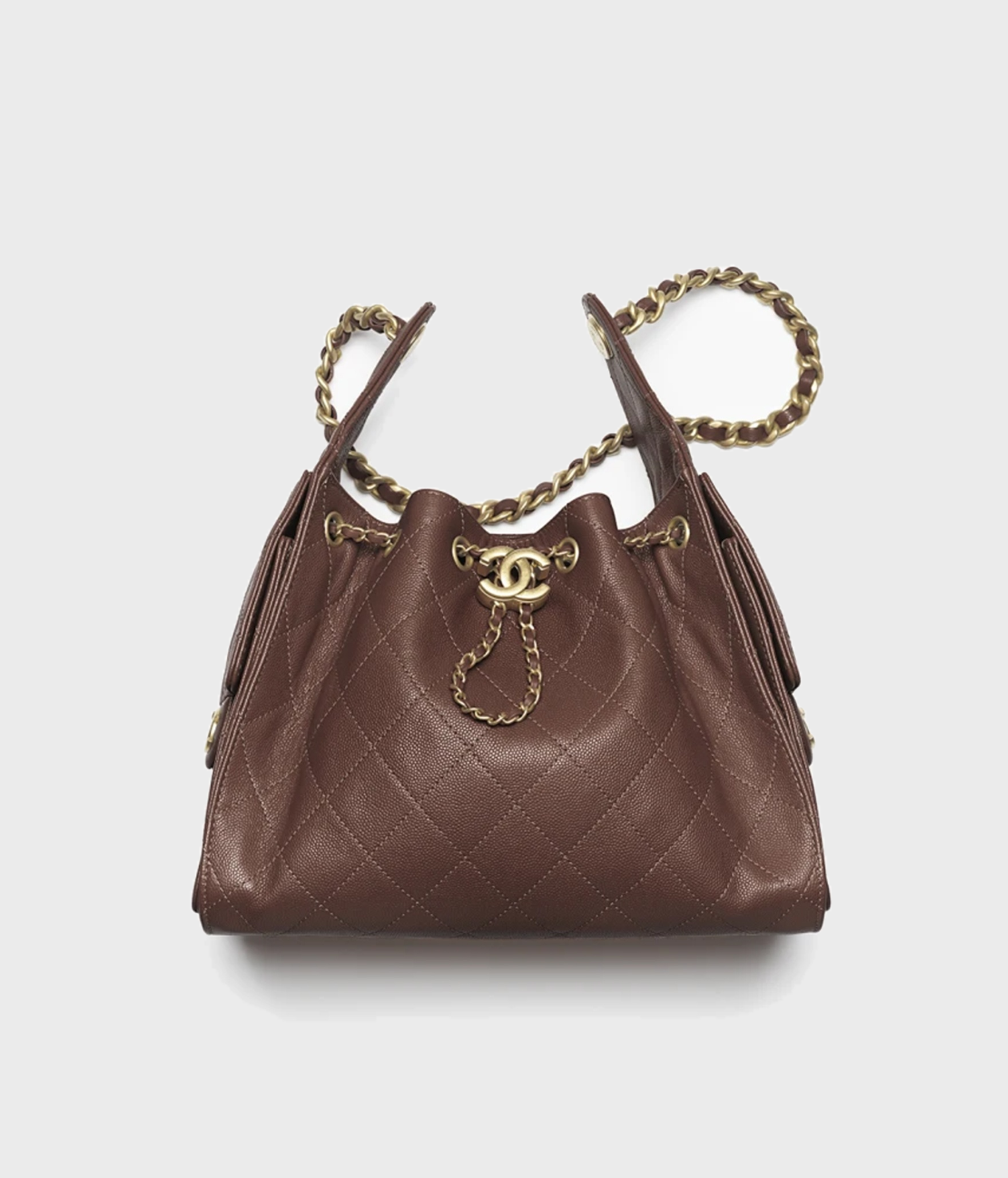 CHANEL 25 スモール ハンドバッグ/   ブラウン