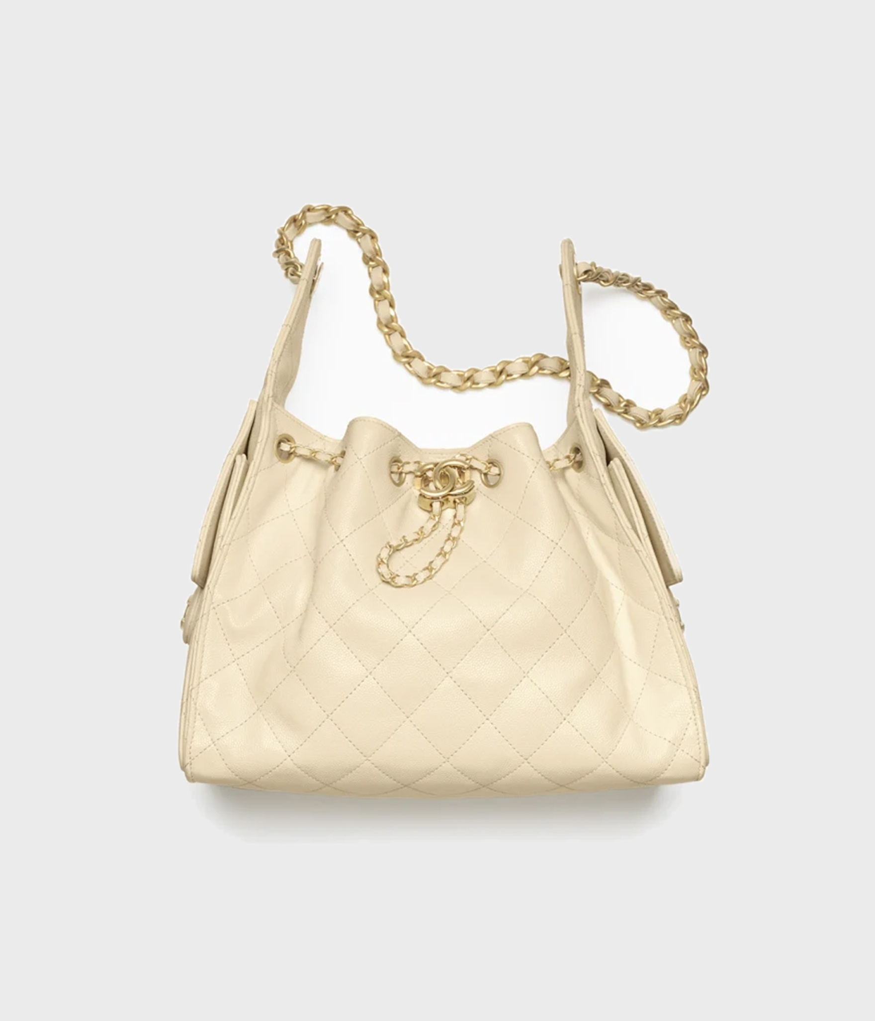 CHANEL 25 スモール ハンドバッグ/  ベージュ