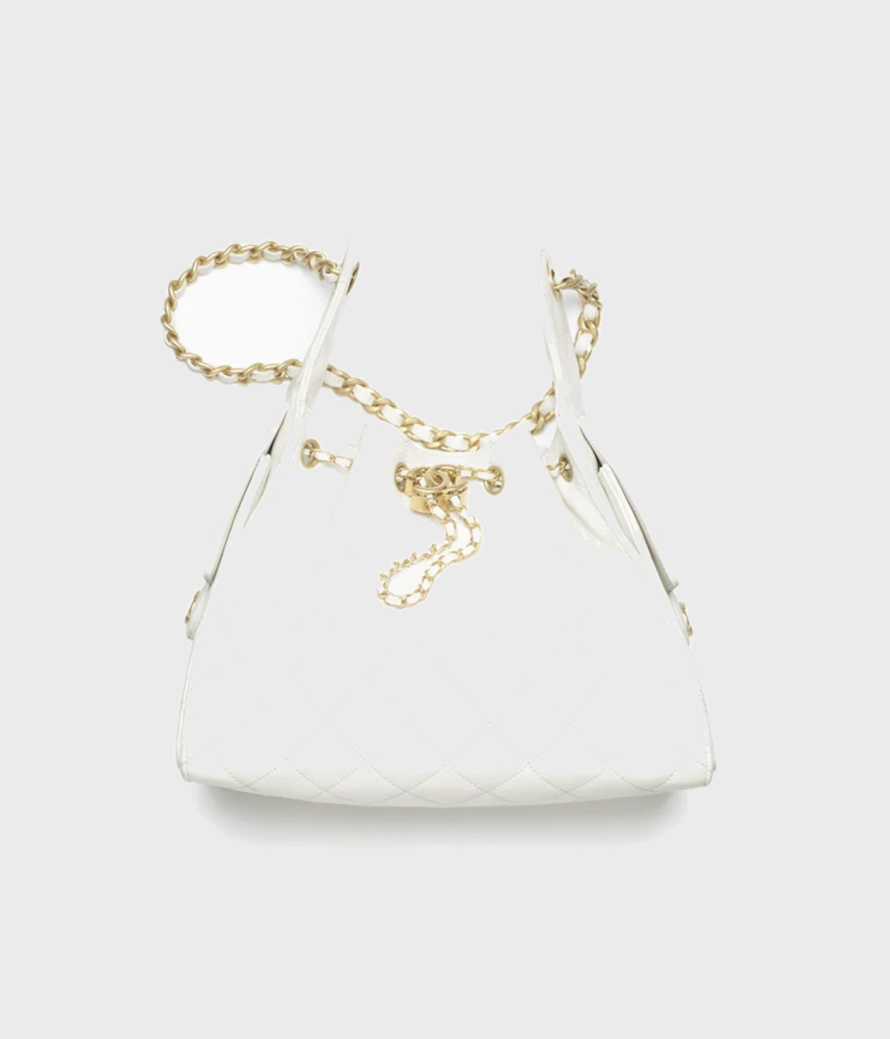 CHANEL 25 スモール ハンドバッグ/ ホワイト