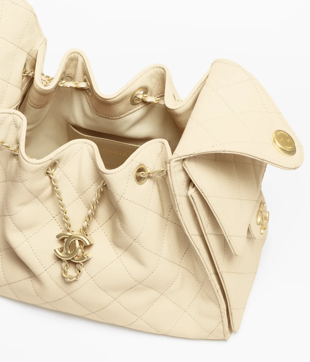 CHANEL 25 スモール ハンドバッグ/  ベージュ