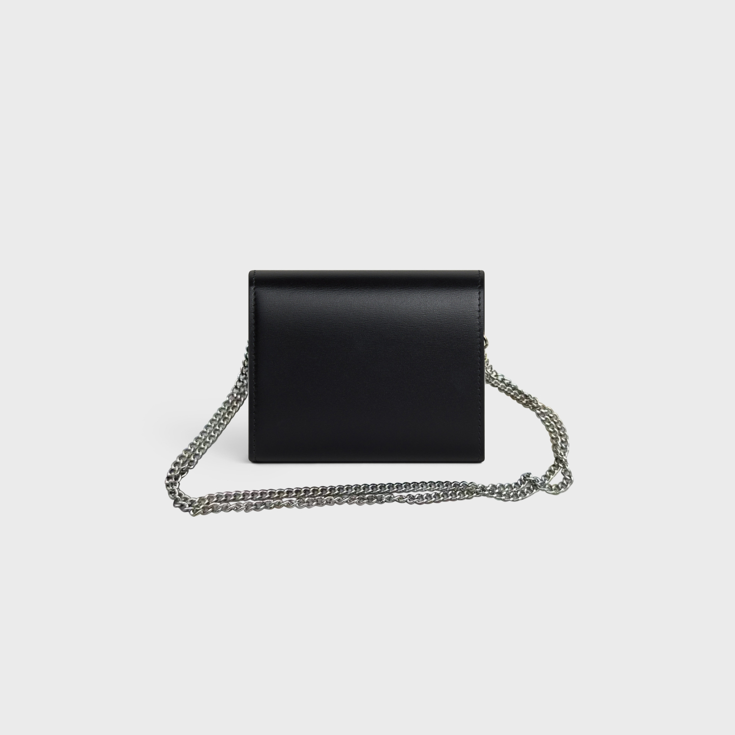 チェーンウォレット マーゴ /スモール フラップウォレット トリオンフ / シャイニーカーフスキン ブラック