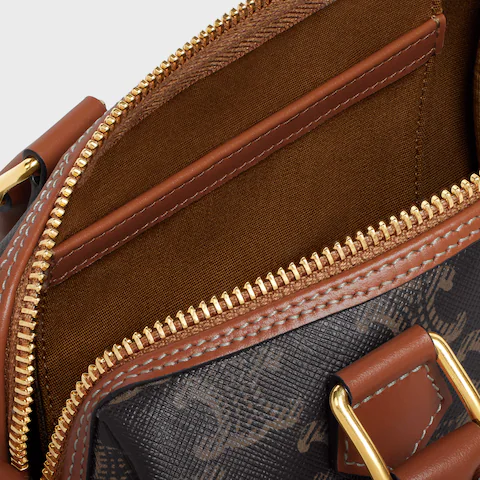 スモール ボストン / トリオンフキャンバス＆カーフスキン / タン