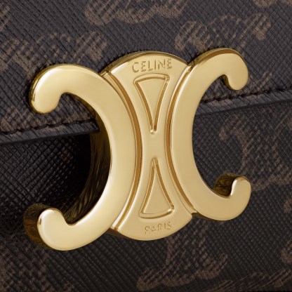 ティーン CELINE ローラ / トリオンフ キャンバス＆カーフスキン / タン