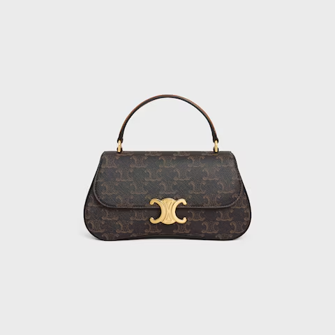 ティーン CELINE ローラ / トリオンフ キャンバス＆カーフスキン / タン