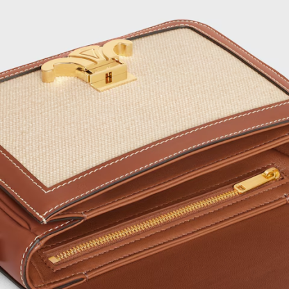 ティーン トリオンフ バッグ / テキスタイル & カーフスキン / ナチュラル / タン