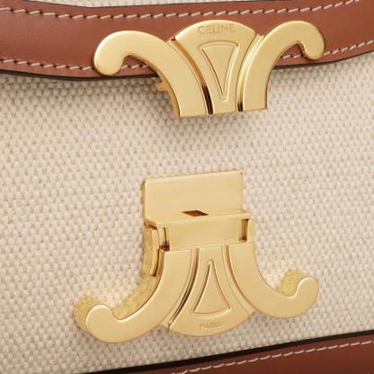 ティーン トリオンフ バッグ / テキスタイル & カーフスキン / ナチュラル / タン