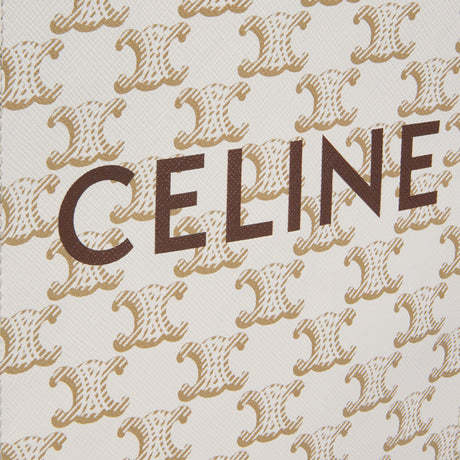 ミニ バーティカル トリオンフ キャンバス CELINE カバ / キャンバス & プリント入りカーフスキン ホワイト