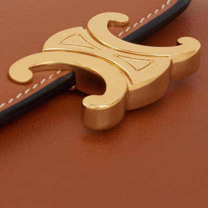 スモールウォレット トリオンフ / シャイニースムースラムスキン タン