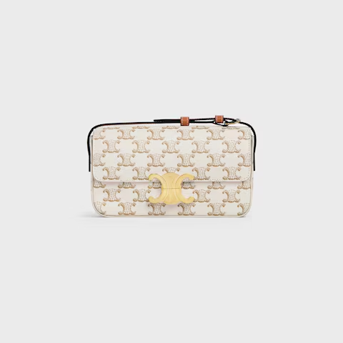 ショルダーバッグ クロード / トリオンフキャンバス & カーフスキン / ホワイト