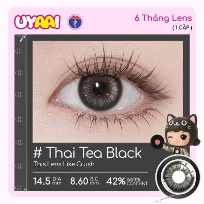 【Mua 1 tặng Gifts | Số đo 0-4 】Kính áp tròng màu UYAAI Thai Tea Series 6 tháng