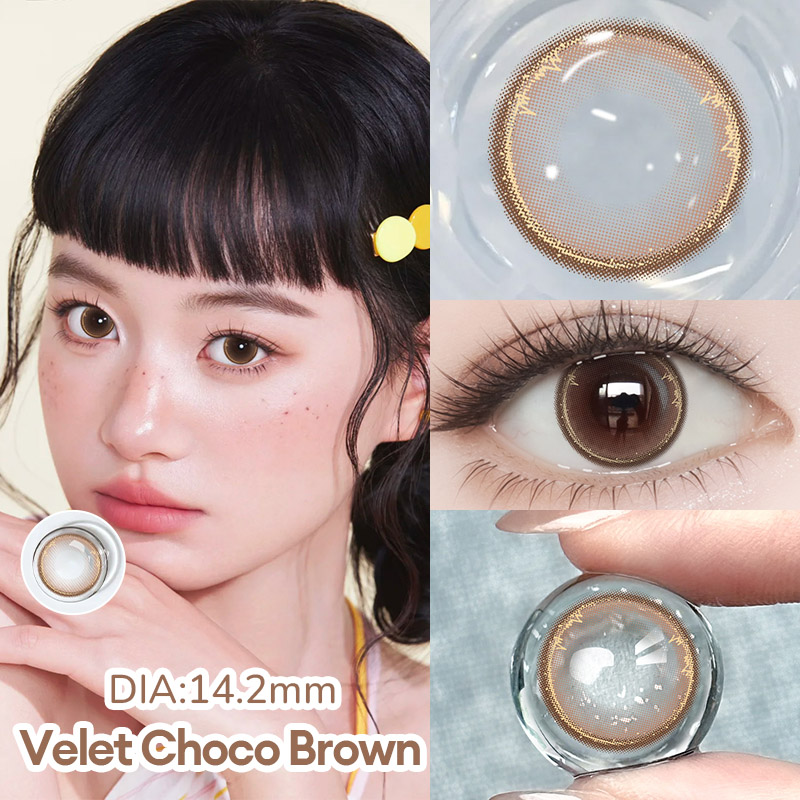【MỚI】Kính áp tròng màu UYAAI Velvet Choco Brown 6 tháng