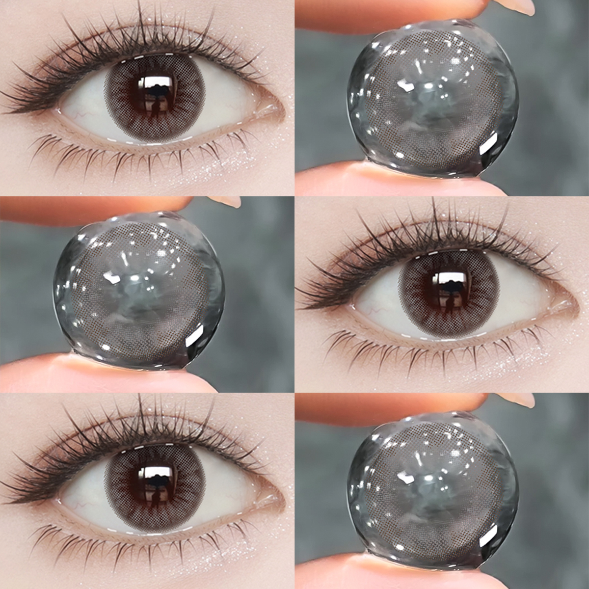 【MỚI】Kính áp tròng màu UYAAI Heart Gray 6 tháng