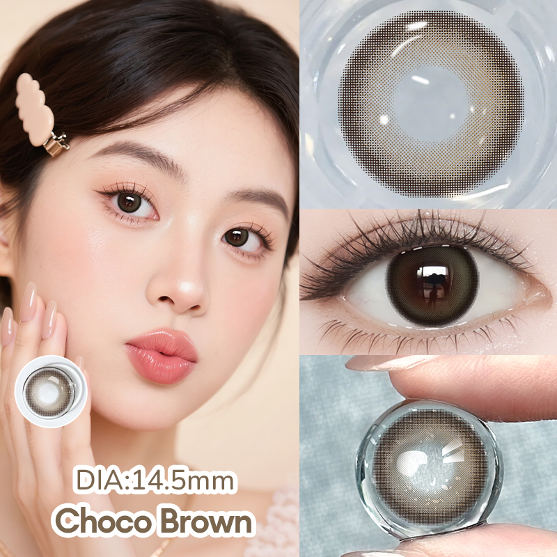 【MỚI】Kính áp tròng màu UYAAI Choco Brown 6 tháng