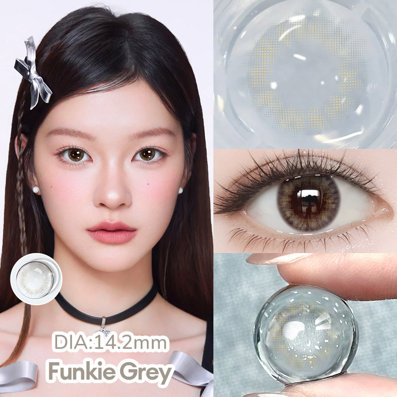 【MỚI】Kính áp tròng màu UYAAI Funkie Grey 6 tháng