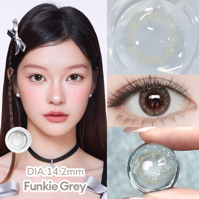 【MỚI】Kính áp tròng màu UYAAI Funkie Grey 6 tháng