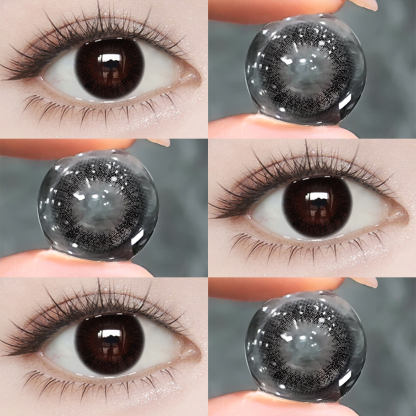 【MỚI+Số đo 0-4】Kính áp tròng màu UYAAI Miss Black 6 tháng