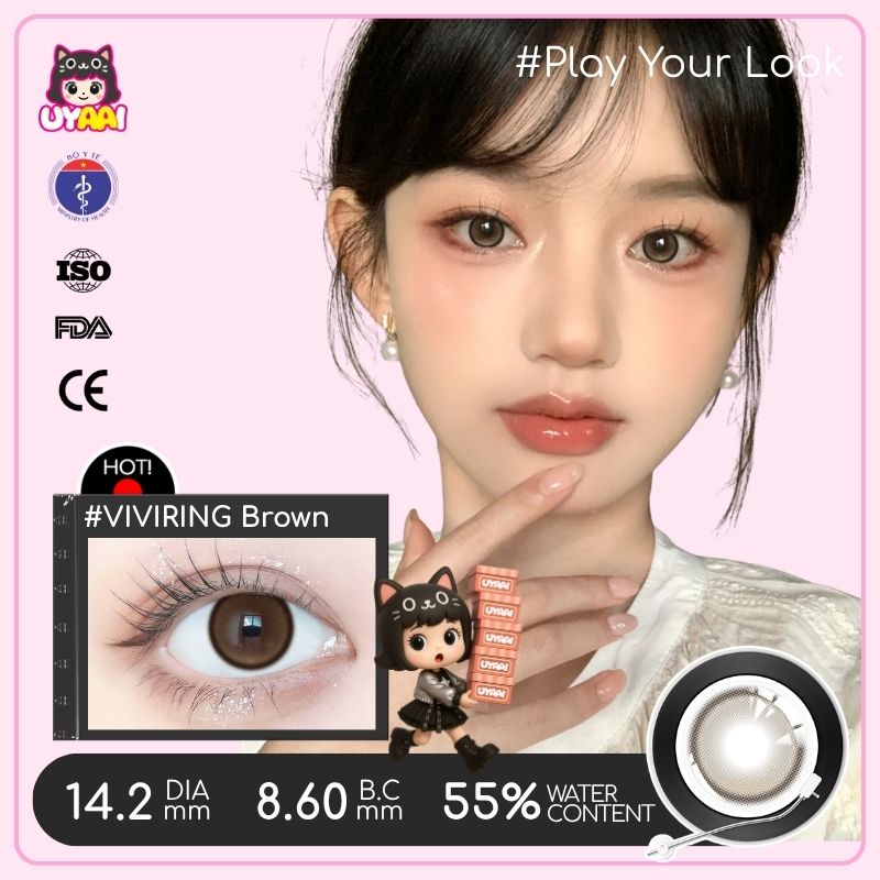 【Số đo 0-6】Thử nghiệm UYAAI VIVIRING Brown 1 Ngày | 2 chiếc
