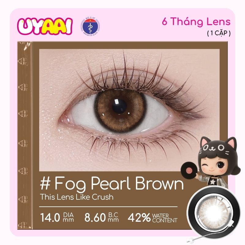 【Mua 1 tặng Gifts | Số đo 0-4 】Kính áp tròng màu UYAAI 14.0-14.2mm Natural Series 6 tháng