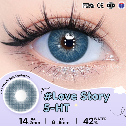 【Số đo 0-3】Kính áp tròng màu UYAAI Love Story 5-HT 6 tháng