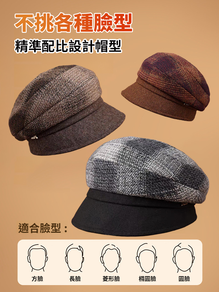 🔥🔥羊毛英倫復古貝雷帽