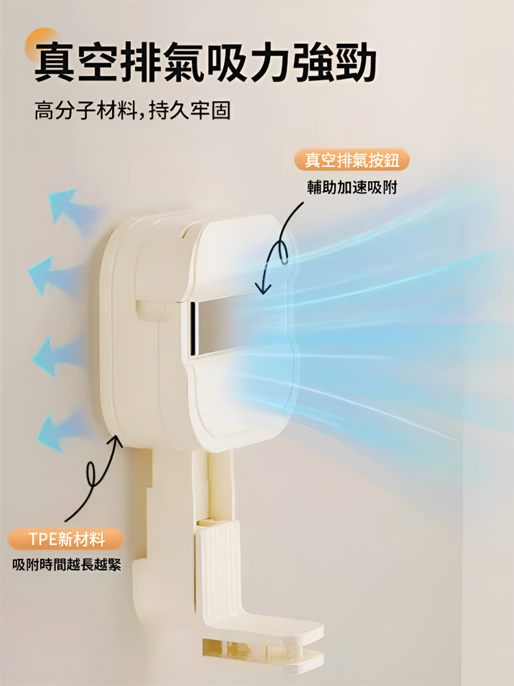 三代可伸縮旋轉吸盤毛巾架