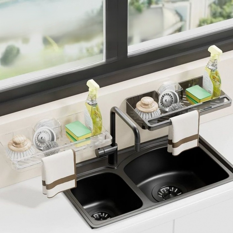 吸盤多功能水槽瀝水籃