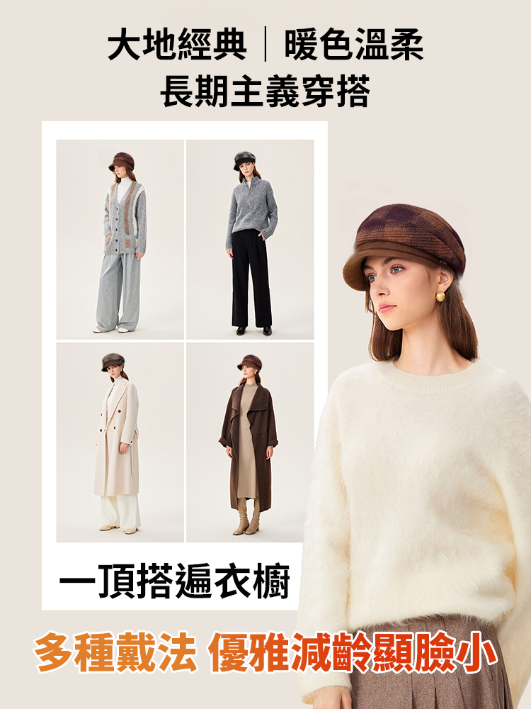 🔥🔥羊毛英倫復古貝雷帽