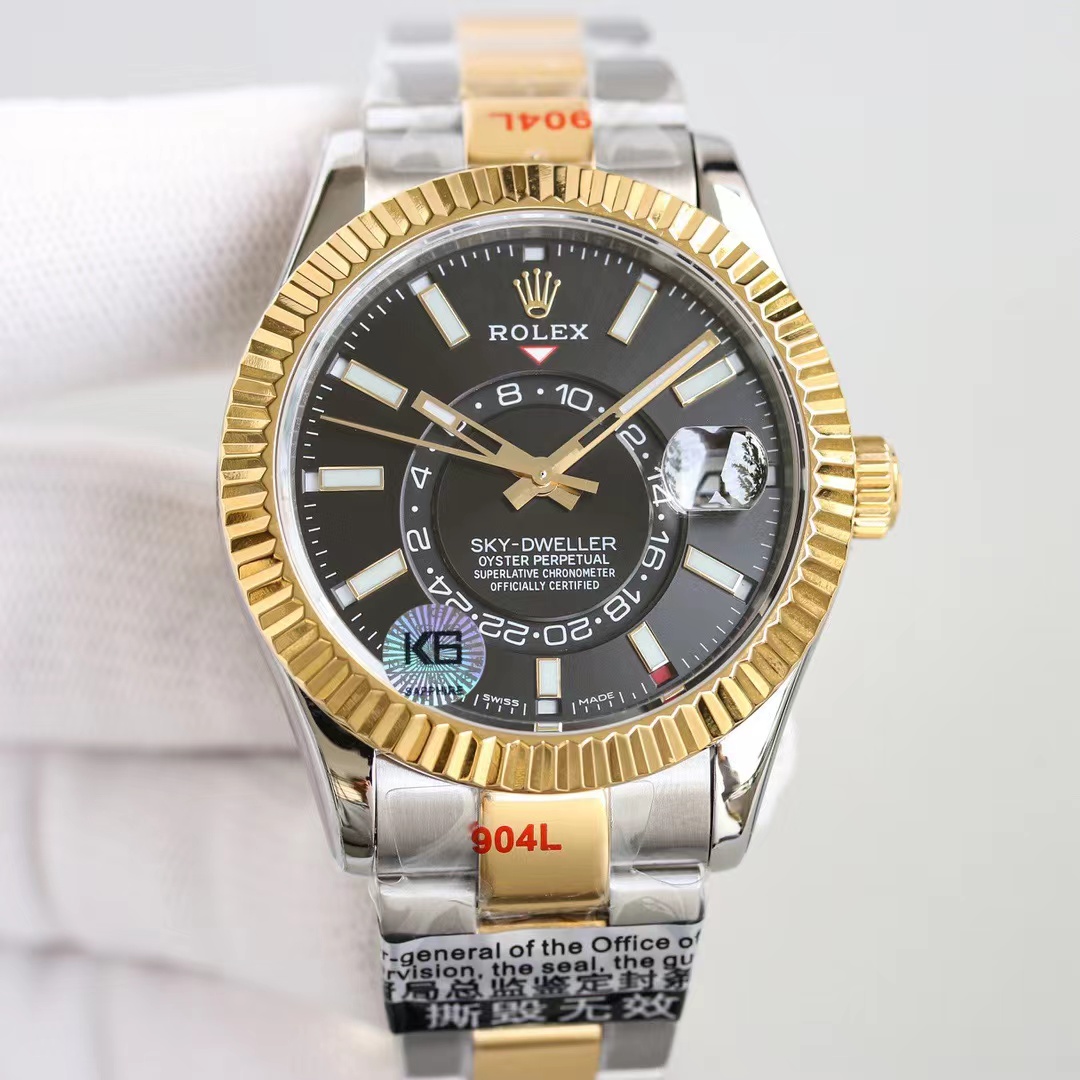 326933 スカイドゥエラー オイスター、42 mm、オイスタースチール＆イエローゴールド